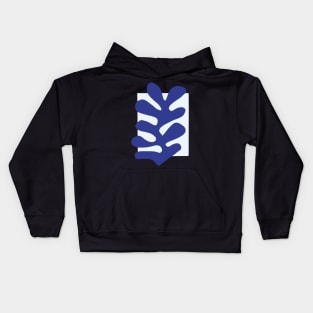 Blue Leaf Painting Kids Hoodie